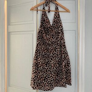 H&M Brown and Black Halter Sundress